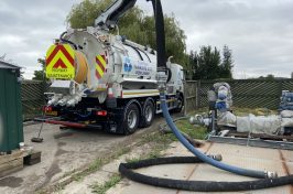Image of AA Turner Tankers truck carrying out liquid waste collection